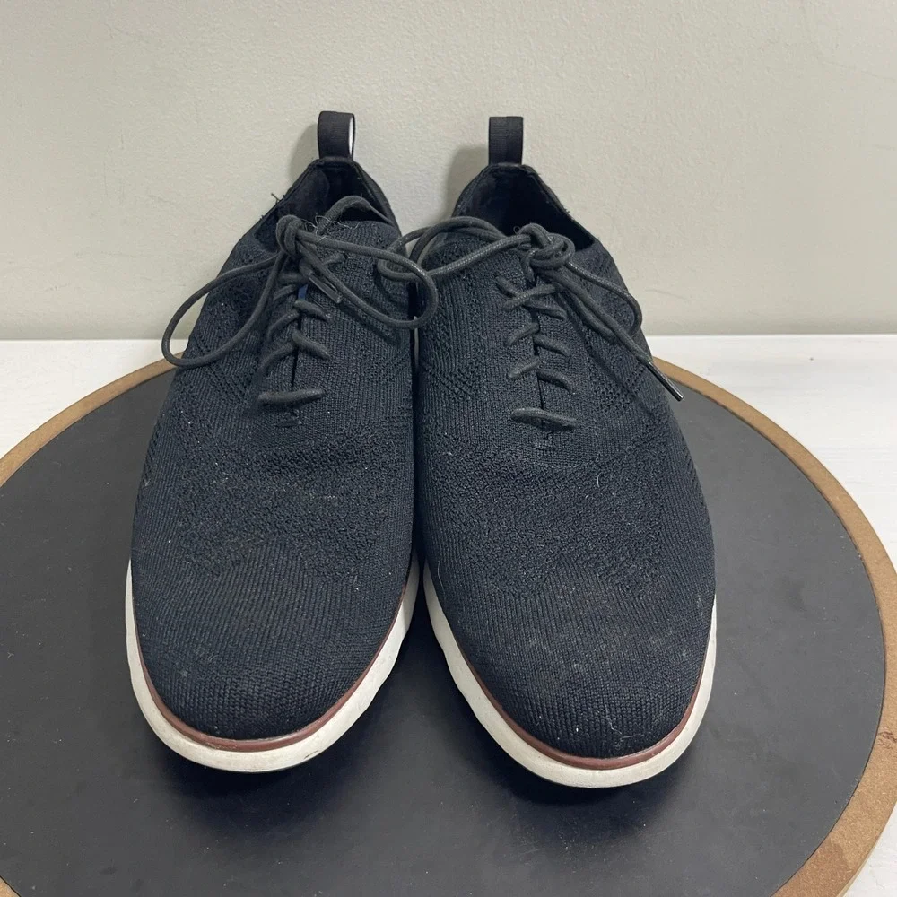 Cole Haan Original Grand Knit Oxford Men 11.5M Black Knit‎ Casual Shoes Casual